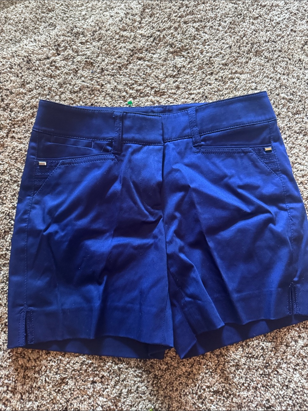 White House Black Market Cobalt Blue Stretch Bermuda Shorts